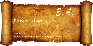 Eszes Aladin névjegykártya